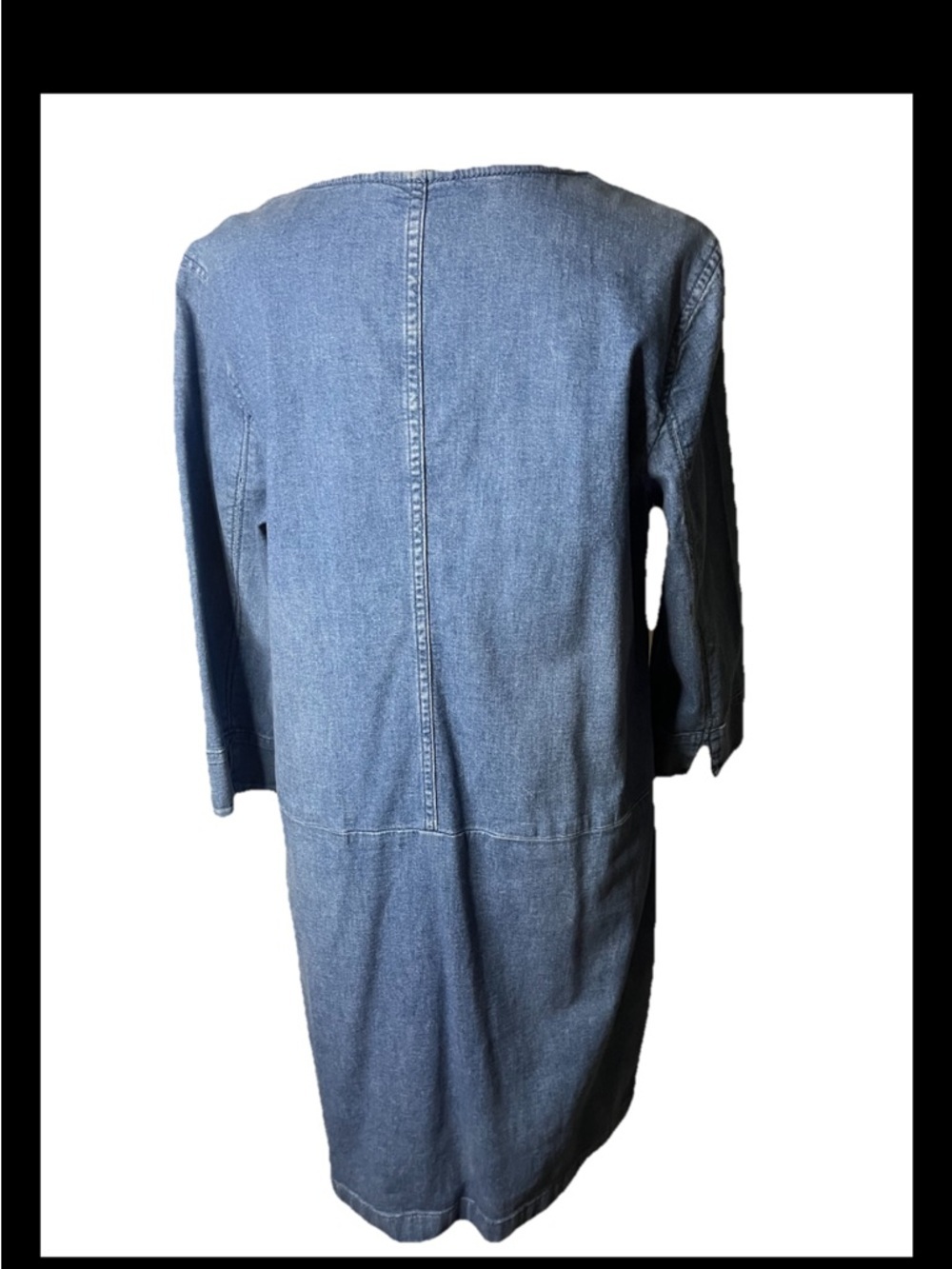 J. Jill Denim 3/4 Sleeve Dress 10 Petite - Picture 3 of 5